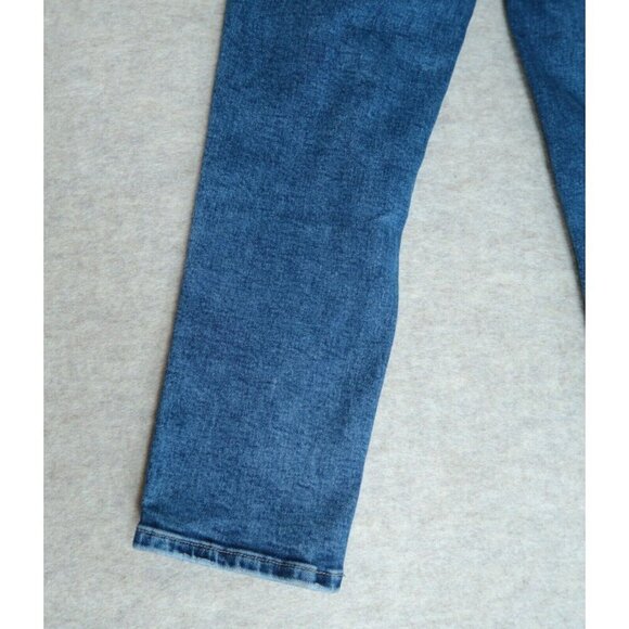 Vervet Plastic Love Stretch Mom Jeans Belted Waistband Seamed Blue Denim Size 25 - Picture 10 of 15